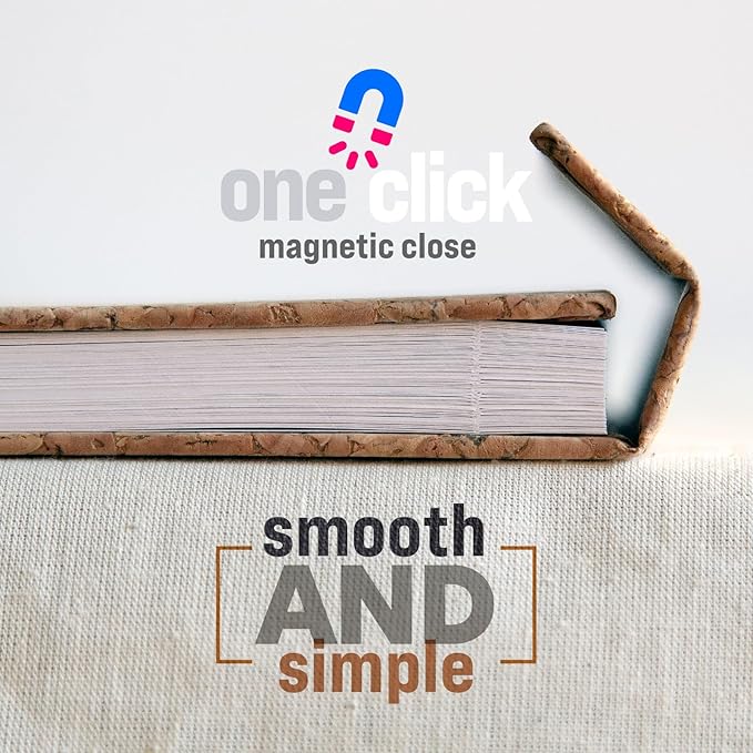 Magnetic Cork Hardcover Drawing Pad – 9x12 in (A4) Ultra-Smooth Thick Marker Paper 150 GSM, 70 Tear-Out Sheets, Sketch Pad for Pen and Ink, Artist Sketch Book (Light Cork)