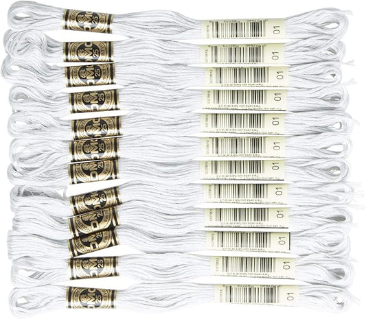 DMC DMC25B #25 Thread Embroidery Thread 12 Bundles #01 Gray