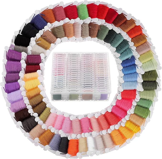1 Box Embroidery Set, Friendship Bracelet String Kit, String Bracelet Making Kit, 80 Colors Embroidery Thread for DIY Sewing Use