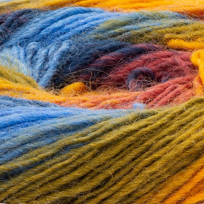 YarnArt Forza Festival Self-Striping Wool Blend Fingering Yarn, 100g (459 yd) – Gradient Color Yarn for Knitting, Crochet, Socks & Shawls (2905)