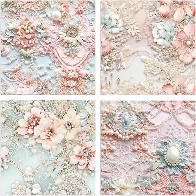 YASMEN Scrapbook Paper Pad，6x6 Single-Sided Mother's Day Cardstock Paper Pad for Card Making, Journals, Planner, DIY Envelopes, Greeting Cards, Decorative Art Craft -24 Sheets