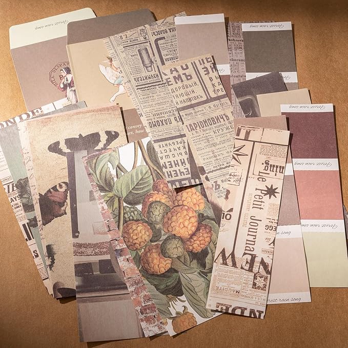 YagCu Scrapbook Kit for Beginners, Aesthetic Junk Journal Supplies, Scrapbooking and Journaling Materials, Bullet Journals Stationery, Planner DIY Arts Craft Paper, Women Adults