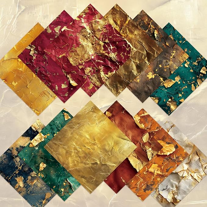 Scrapbook Paper - 24 Sheets 6"x 6" Scrapbooking Vintage Patterned Decorative Decoupage Paper for Wrapping Cardmaking Supplies DIY Crafts Photo Album