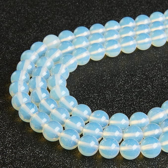 100pcs 8mm opal beads natural gemstone beads round loose beads for jewelry making