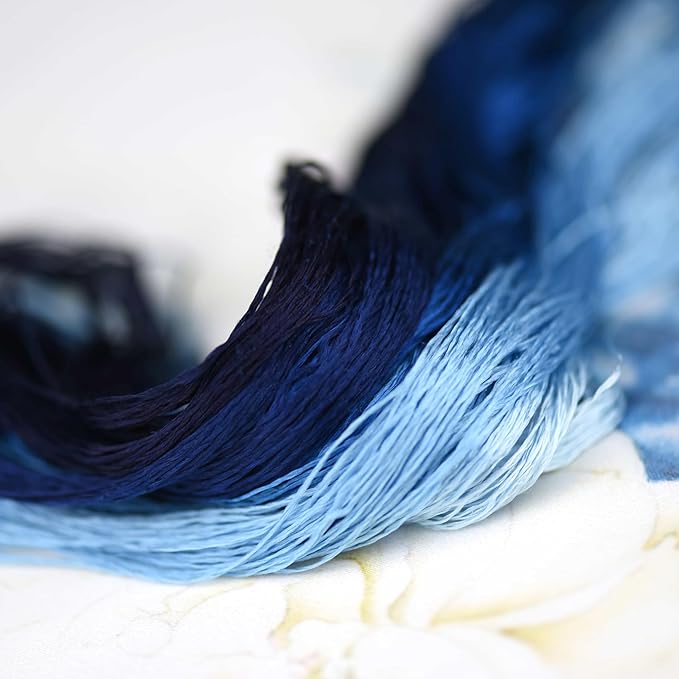 Natural 100% Silk Thread, Handmade Embroidery Thread Silk Floss 10 Colors 110m Each (56)