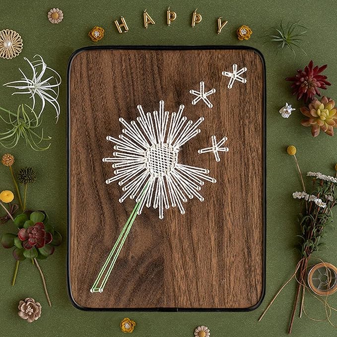 BAZIMA DIY String Art Kit for Beginner,Unique Gift, DIY Dandelion Craft Kit,Craft Kit for Holidays