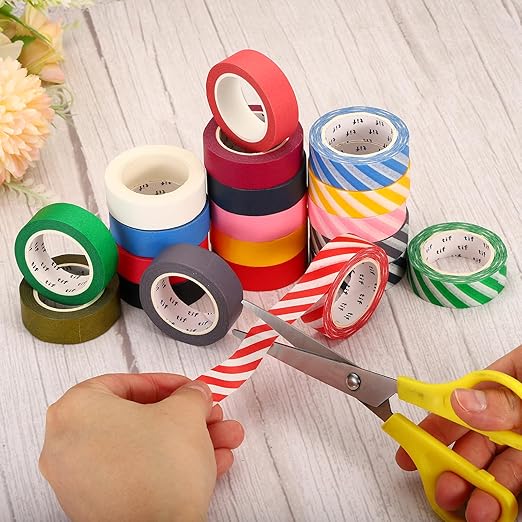 PATIKIL Holographic Washi Tape 0.59 Inch x 10.93 Yards, 2 Roll Self Adhesive Masking Sticker for DIY Art Craft Wrapping Decoration, Black (Pack of 2)