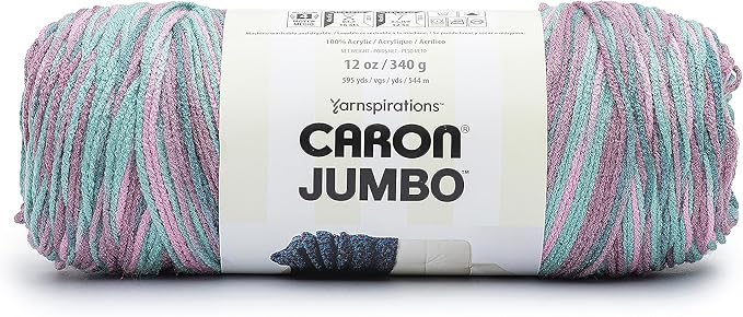 Caron Jumbo Russian Sage Yarn - 2 Pack of 12oz/340g - Acrylic - #4 Worsted (Medium) - 595 Yards - Knitting & Crochet