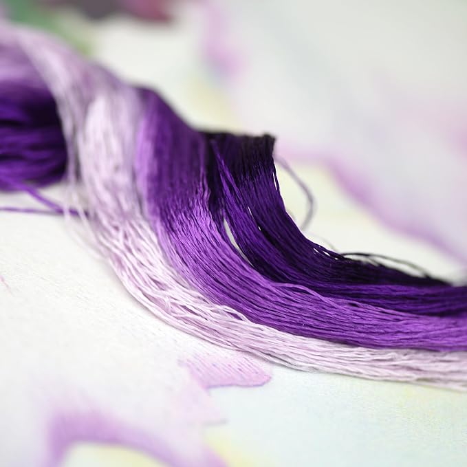 4 Skeins Mulberry Silk Floss Embroidery Thread Floss-Cross Stitch Threads China Silk Woven Jewelry Threads DIY Sewing Kits (20)