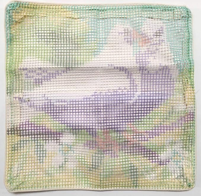 LAPATAIN Latch Hook Kits for DIY Throw Pillow Cover,Needlework Cushion Cover Hand Craft Crochet for Great Family 17X17inch White Dove