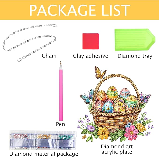 Kaliosy Sun Catcher Easter Window Hanging - Outdoor Porch Decor, Eggs Flowers-Themed Diamond Art Ornament, Acrylic Board Diamond Painting for Wall Home Garden, Front Door Sign, Indoor Decor 8x8 inch