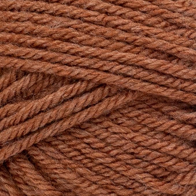 Lion Brand Yarn Basic Stitch Anti-Pilling Yarn for Crocheting, Knitting, and Crafts, Russet Heather, 3 Pack