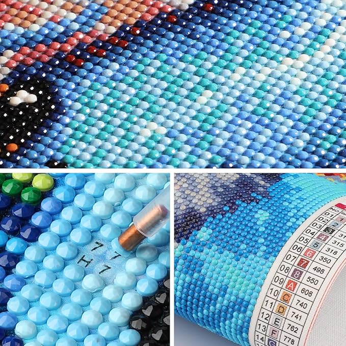 SENQAO Owl Diamond Painting Kits for Adults, 3 Colorful Owl DIY 5D Diamond Art Kits Full Drill Diamond Dots Paintings with Diamonds Gem Art and Crafts Home Decor 12x16inch