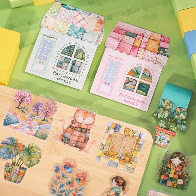 60 Pieces Vintage Aesthetic Scrapbooking Stickers with Pastoral Style Scenes for Junk Journals, Card Making, Planners, Phone Cases, Office DIY Crafts (6 Pack)