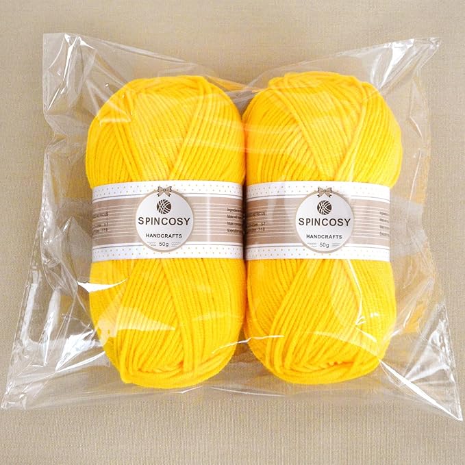 2 Pcs Crochet Yarn, Feels Soft 280 Yards Assorted Colors 4ply Acrylic Yarn,Yarn for Crochet & Hand Knitting (Grey)