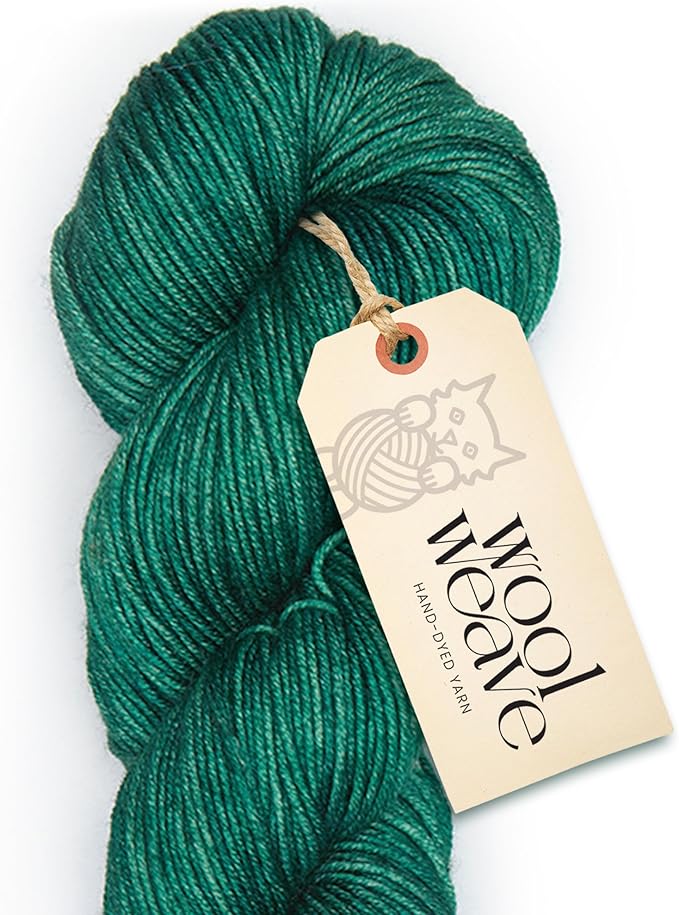 Superwash Merino Wool Yarn for Knitting & Crocheting - Hand Dyed Yarn, 100gr, 240 Yards, Medium Weight - Luxurious, Soft & Durable Bright Green Yarns