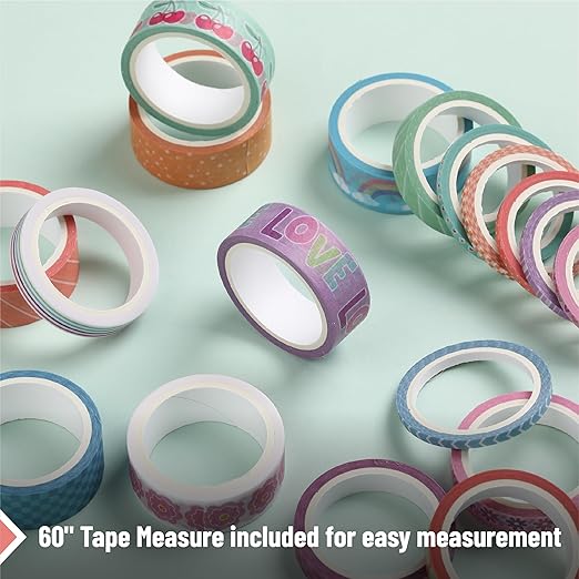 Mr. Pen- Washi Tape Set, 21 Rolls, Assorted Sizes, Pastel Bliss, Washi Tape for Journaling