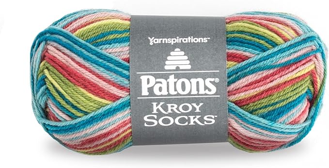Patons Kroy Socks Yarn - (1) Gauge - 1.75 oz - Meadow - For Crochet, Knitting & Crafting