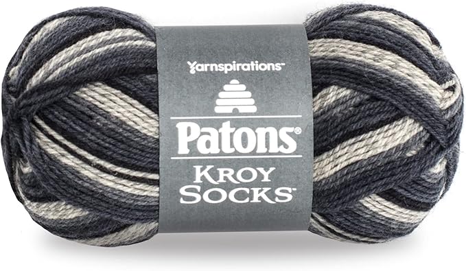Patons Kroy Socks Yarn - (1) Gauge - 1.75 oz - Eclipse - For Crochet, Knitting & Crafting