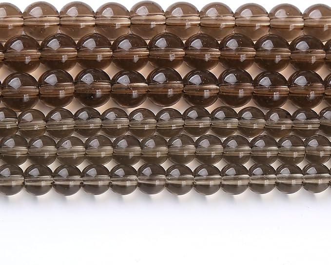 Tawny Glass Stone Beads for Jewelry Making DIY Bracelet Necklace Gemstone Round Crystal 1 Strand 15.5inch 50PCS 8MM