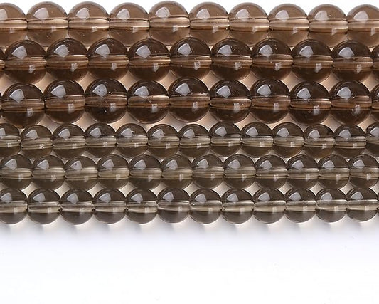 Tawny Glass Stone Beads for Jewelry Making DIY Bracelet Necklace Gemstone Round Crystal 1 Strand 15.5inch 38PCS 10MM