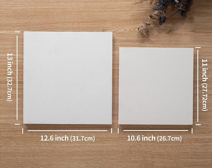 Large Photo Album Self Adhesive 4x6 8x10 10x12 13"x12.8" Magnetic Scrapbook Album 12.6"x11" Inch 60 Sticky Pages Linen Cover DIY Photo Album with A Metallic Pen and DIY Stickers (White)
