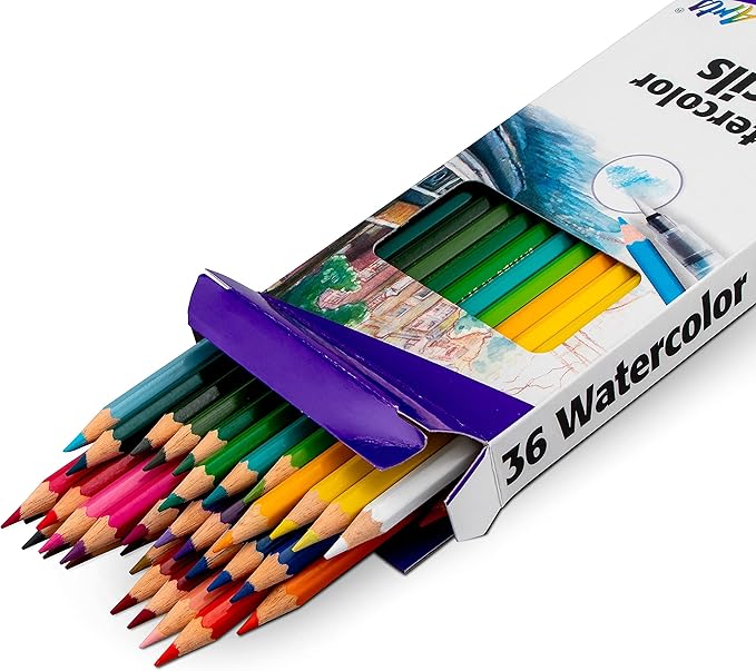 Pentel Arts Watercolor Pencil Set - Assorted Colors, 36-Pack (CB9-36)