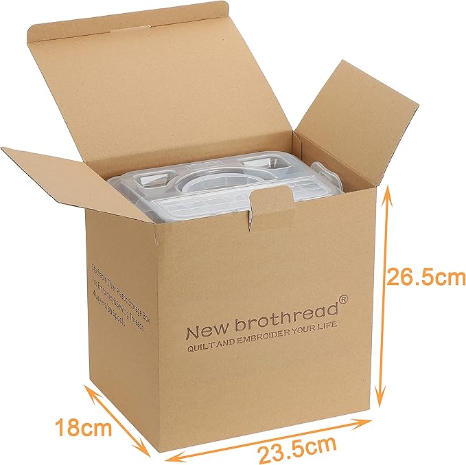 New brothread 4 Layers Stackable Clear Storage Box/Organizer for Holding 80 Spools Home Embroidery & Sewing Thread (Spool Size Requirement: Height≤2.2"/5.6CM; Width≤1.69"/4.3CM)