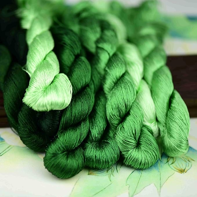 Natural 100% Silk Thread, Handmade Embroidery Thread Silk Floss 8 Colors 110m Each (31)
