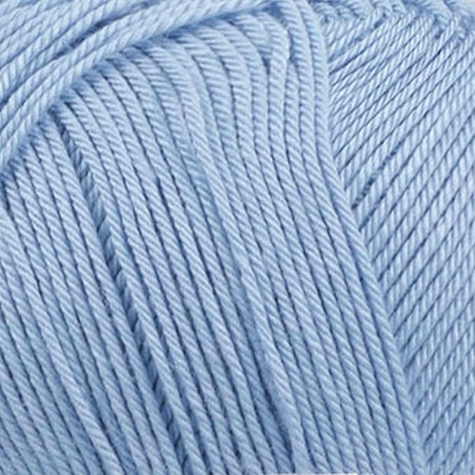 Silky Touch Acrylic Yarn - Soft Sport Weight Yarn for Crochet & Knitting - 100g / 383yds - 100% Microfiber Acrylic - Lightweight Fine Smooth Yarn(Blue - Blue Freesia, 1 Skein)
