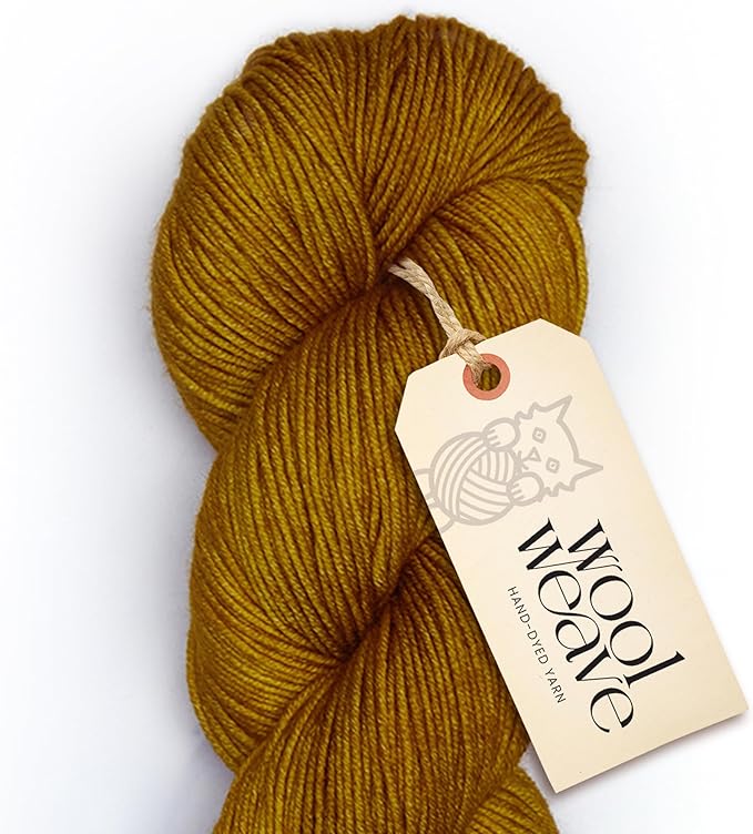 Superwash Merino Wool Yarn for Knitting & Crocheting - Premium Hand Dyed Yarns, 100gr, 240 Yards, Dk Weight - Luxurious, Soft & Durable Yellow Yarn