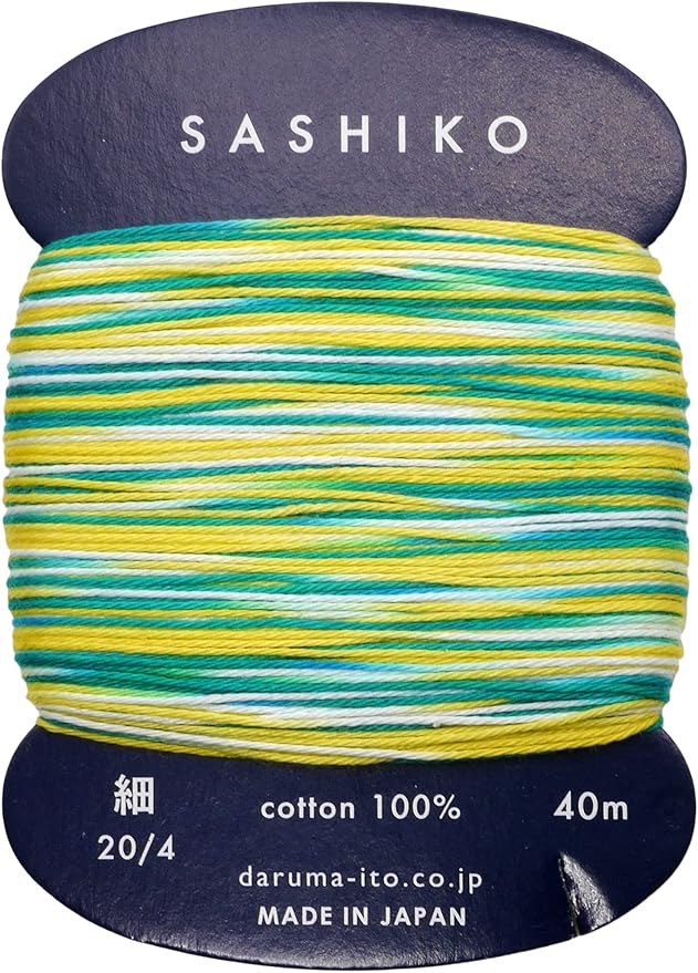 Yokota Daruma Sashiko Thread Single and Variegated Color (Shaved ice, Thin 40M Card)