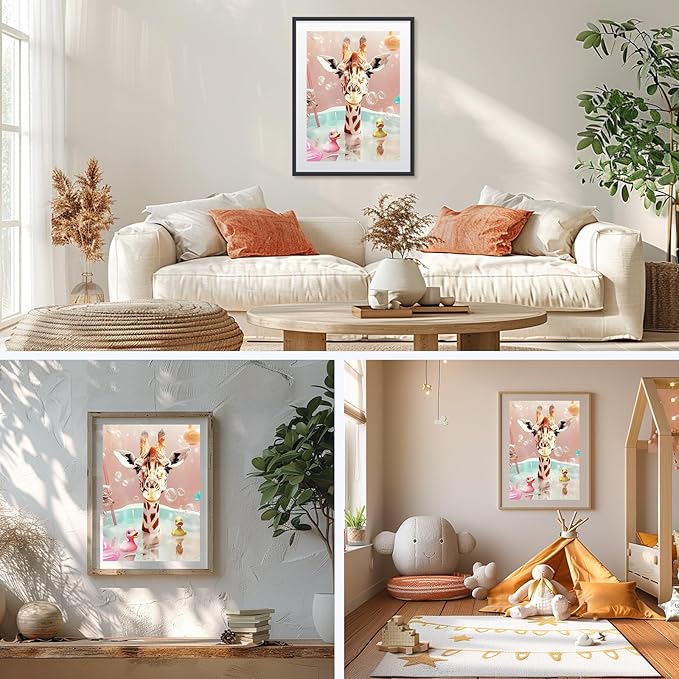 NAIMOER Giraffe Diamond Painting Kits for Adults, DIY 5D Full Drill Animals Diamond Art Kits Diamond Dots Pictures Perfect for Relaxation and Home Wall Decor 30x40cm