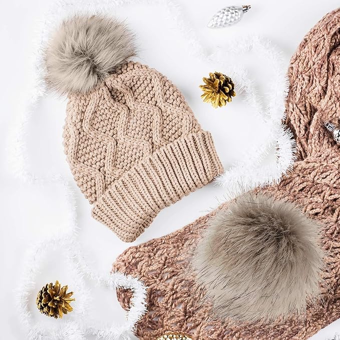 boao 8 pcs faux fur pompoms for hats with removable press button faux fur fluffy pompom balls knit hats clothing accessories for bobble hat knitting shoes scarves bag(4 color)
