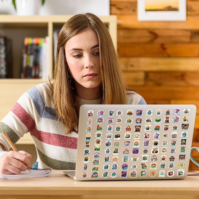 100 Pcs Dumpster Fire Stickers, Funny Dumpster Fire Gifts for Women Men Coworkers, Sarcastic Laptop Water Bottle Stickers for Adults, Humor Office Desk Journal Decor Pack