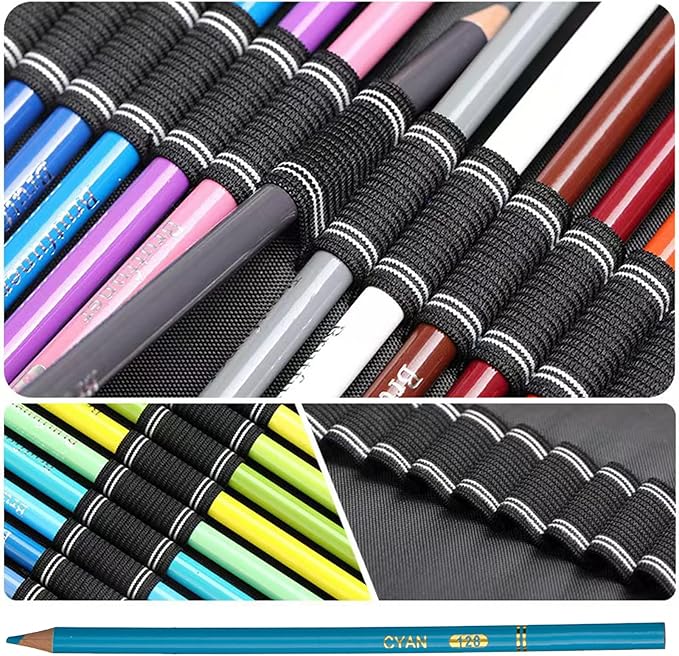 Blue Colored Pencils,Oil Based Wooden Colored Pencil Set for Adults Coloring Books Drawing Sketching Art Supplies 24 Color