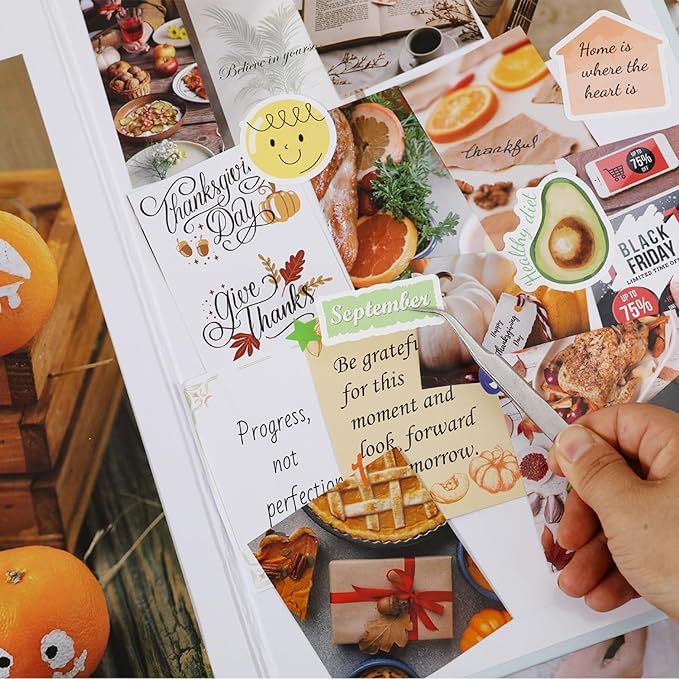 ANERZA 1100+ Vision Board Book, Vision Board Supplies for Women, Vision Board Clip Art Book, Vision Board Pictures and Quotes, Scrapbook Kit and Collage Book Magazines, Inspire and Create Life Goals