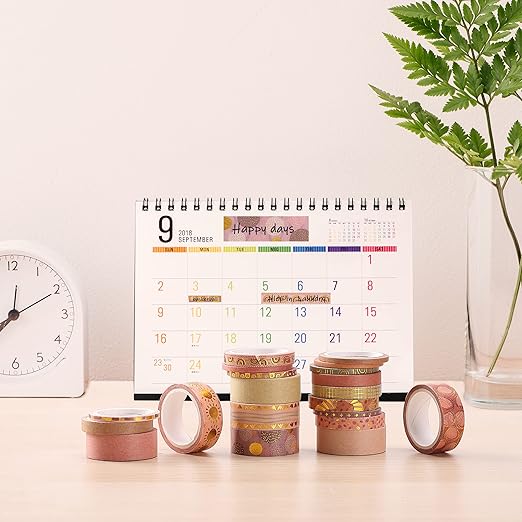 Mr. Pen - Boho Design Washi Tape Set, 21 Roll, Decorative & Cute Tape for Journaling & Scrapbooking