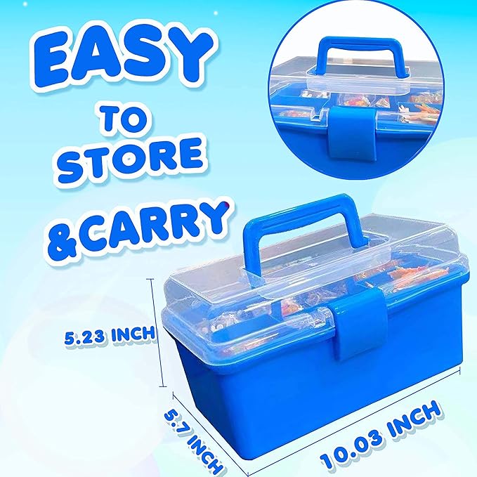 YITOHOP Arts and Crafts Supplies for Kids -1000+ pcs Art Craft kit in Carrying Travel Box for Toddlers Ages 4+ DIY Crafting School Kindergarten Project Activity- Ideal Holiday Gifts