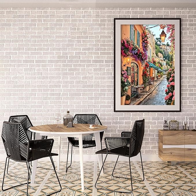 askkqtx Landscape Diamond Art Kits for Adults, Flowers Street Scenery Diamond Painting Kits, 5D DIY Full Drill Crystal Rhinestone Gem Art Craft Kits for Home Wall Decor 12X16 Inch