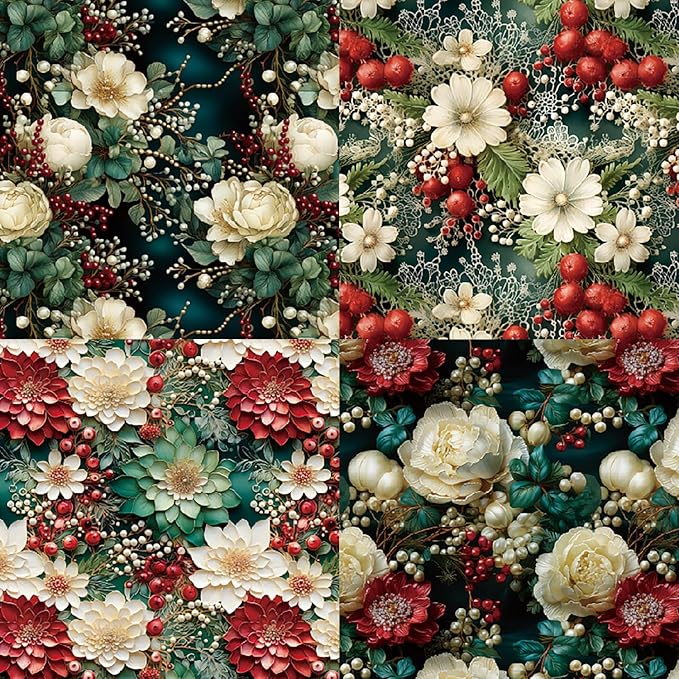 YASMEN Single-Sided Easter Scrapbook Paper Pad - 6x6 Flower Cardstock Paper Pad Pads for Card Making, Scrapbooking, Greeting Cards, Junk Journal, Planners, Art Collage - 24 sheets