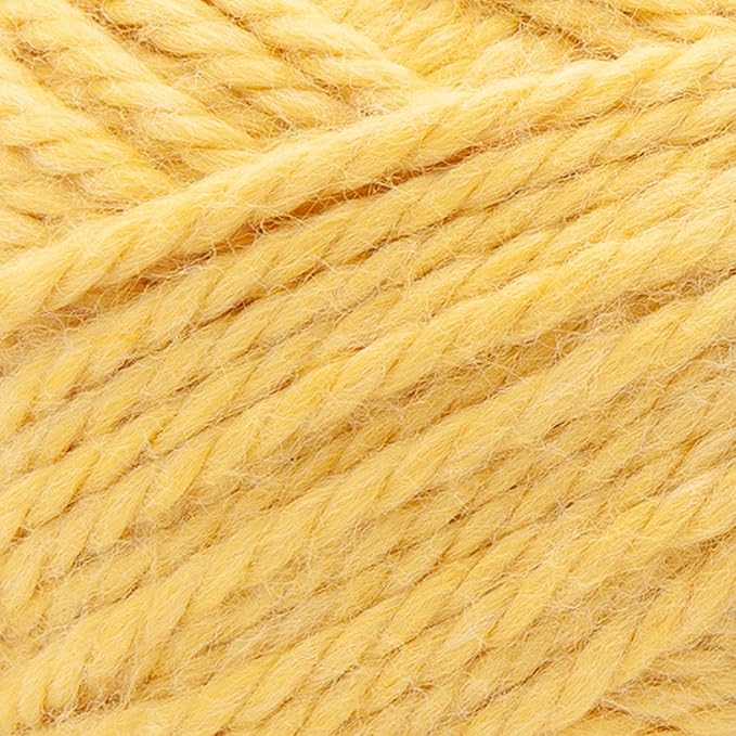 Lion Brand Yarn, Re-Spun Thick & Quick Super Bulky Yarn for Knitting, Crochet, and Crafts, Sunshine, 1 Pack, Soft Fiber for Chunky Blankets, Bulky Throws, and Cozy Sweaters