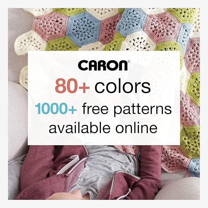 Caron Simply Soft Solids Yarn, Gauge 4 Medium, 100% AcrylicYellow - Machine Wash & Dry (H970039782)