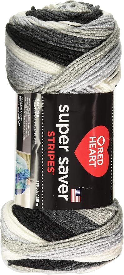 RED Heart Super Saver Yarn, Stripe - Newspaper