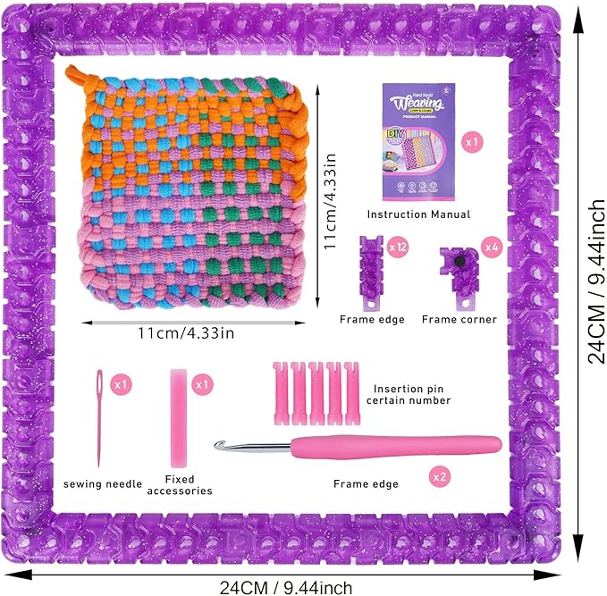 BLISSIQUEE Weaving Loom for Kids, 12 Colors Pot Holder Loom Kit 288 Loops Potholder Looms DIY Arts and Crafts Supplies Weaving Kit for Ages 6 7 8 10 12 13 Years Old