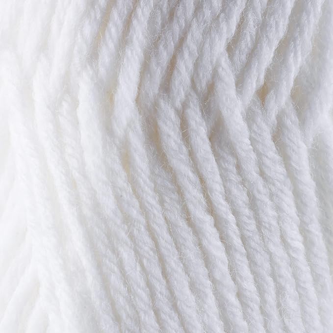 5 Skeins of Sensy Roving Yarn, 3.5 oz, 132 Yards, Gauge 5 Bulky (White)