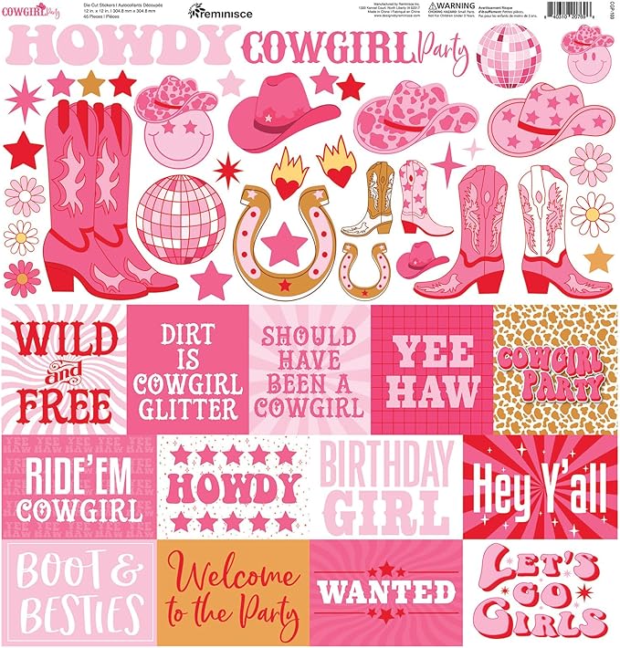 Reminisce Cowgirl Party Scrapbook Collection Kit