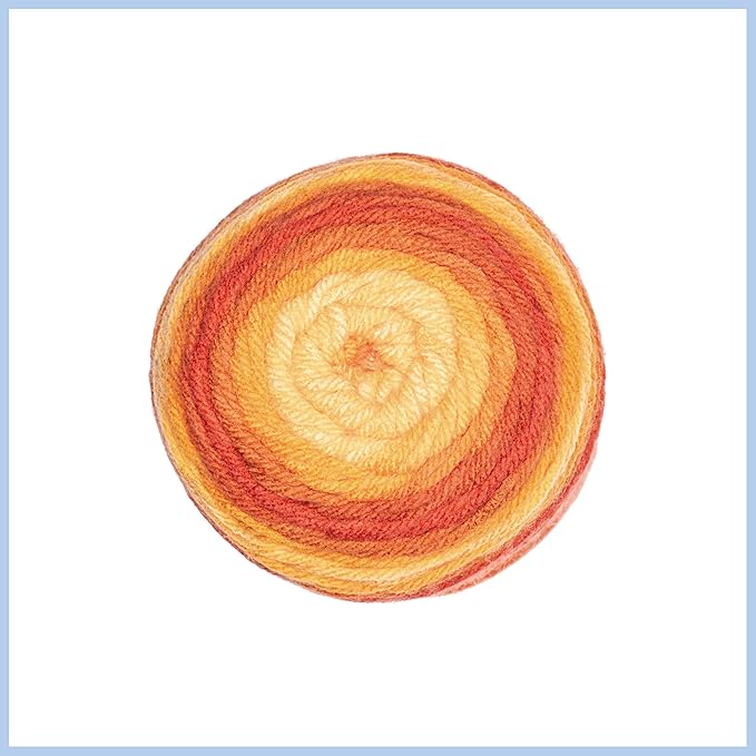 Red Heart Super Saver Ombre Marigold Yarn - 2 Pack of 283g/10oz - 100% Acrylic - #4 Worsted (Medium) - 482 Yards - Knitting/Crochet
