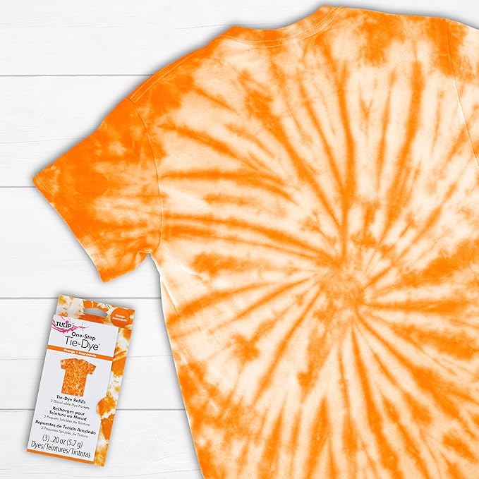 Tulip One-Step Tie-Dye Kit Dye Refill Packs, Orange