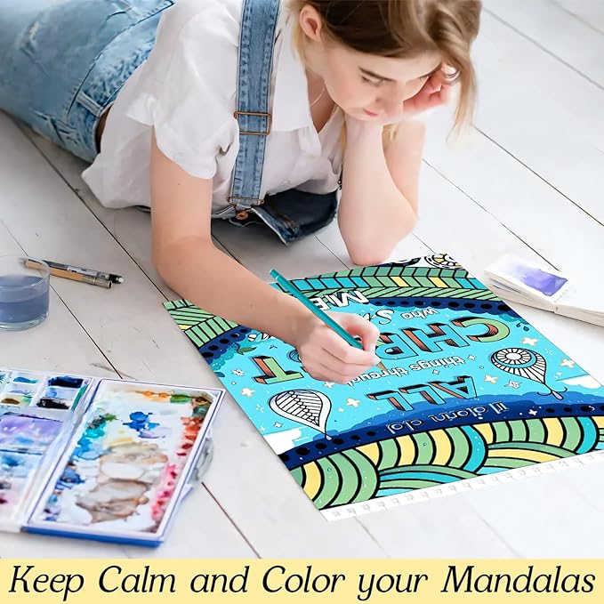 Bible Verse Coloring Book for Adults for Women with Bible Verses Page One Sided Design Spiral Bound Christian Coloring Book for Adults Relaxation 24 Colorful Coloring Pages Best Gifts for Women Men